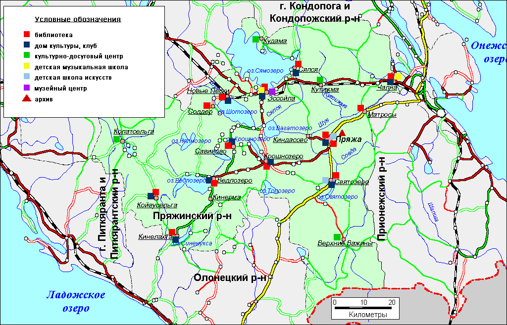 Карта олонецкого района